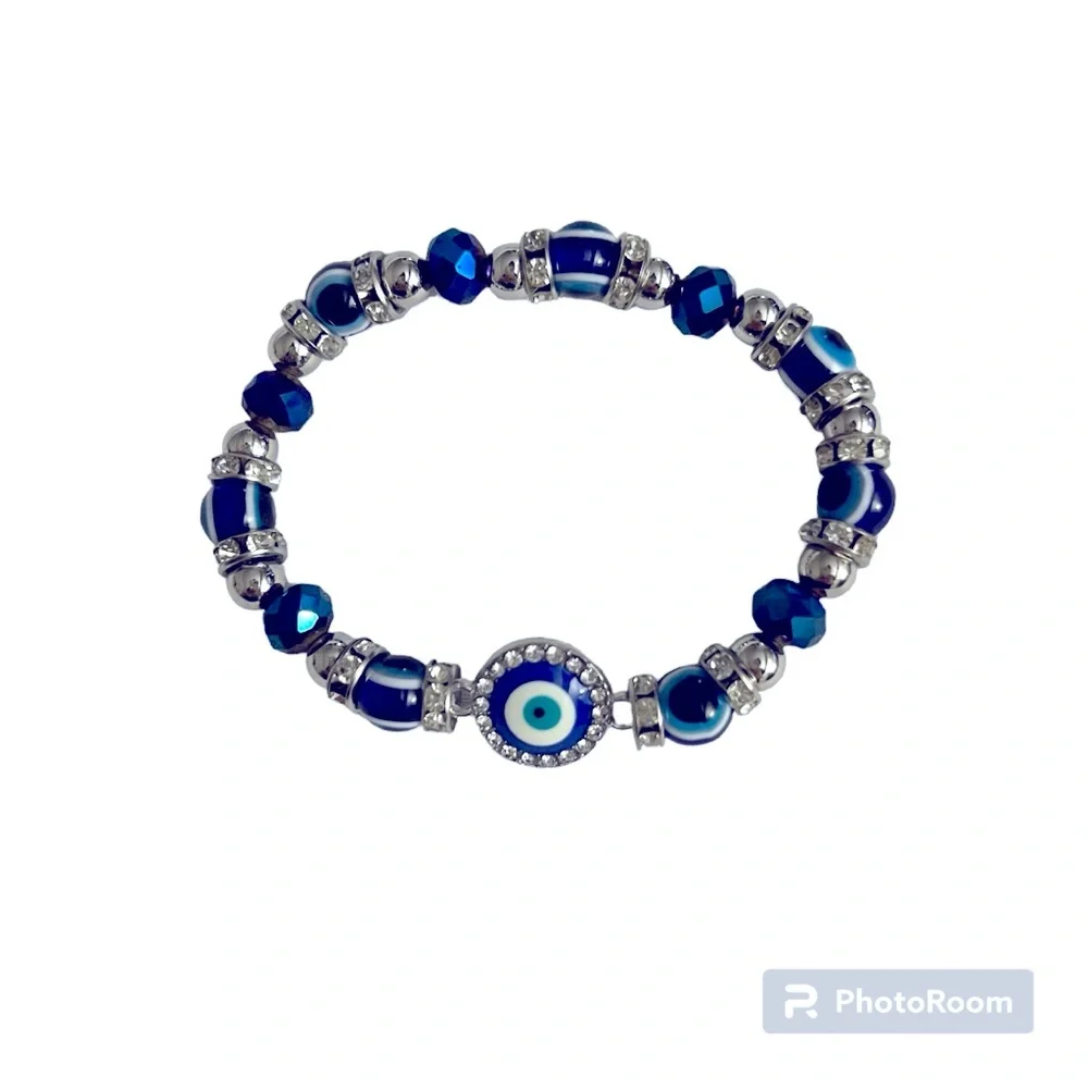 Turkish evil eye elastic bracelet / brazalete elastico de proteccion ojo turco